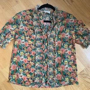 Sezane Jardin Pastel Top Size 34